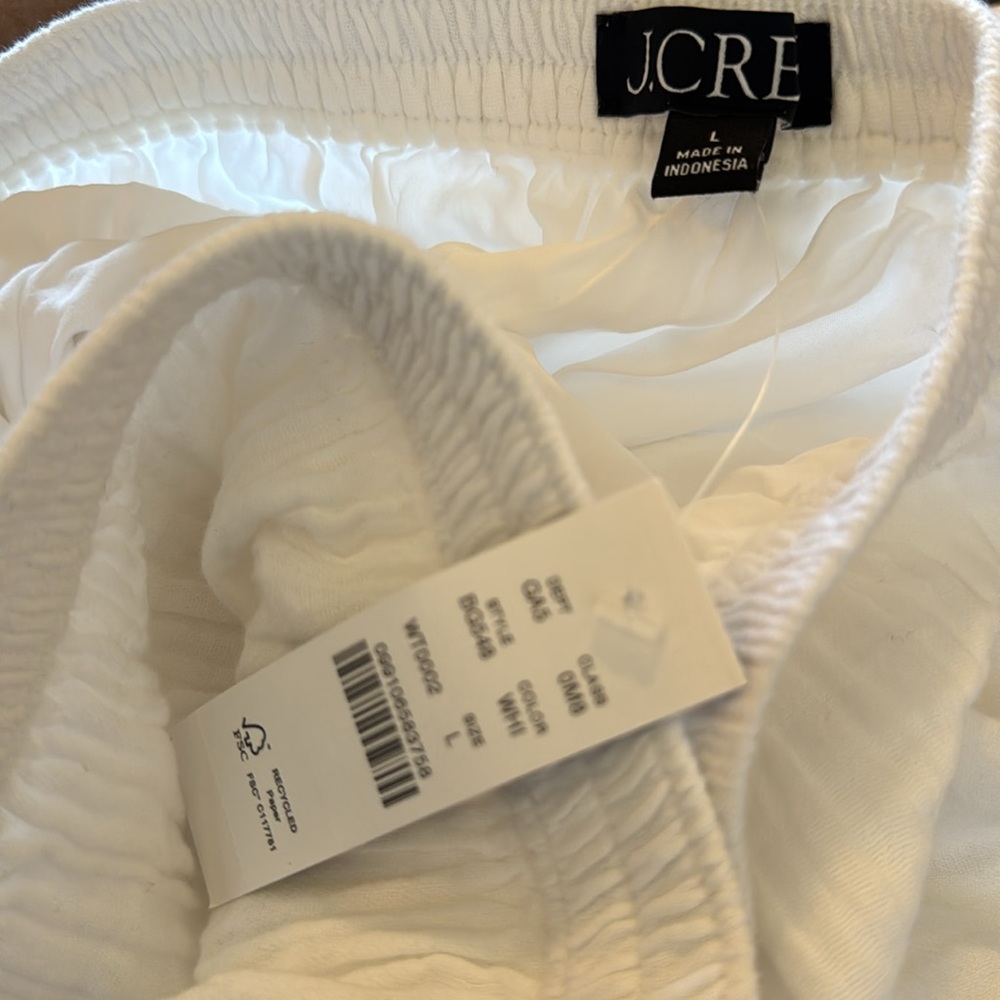 J Crew size large white cotton gauze maxi skirt with slit NWT  bohemian skirt - Picture 5 of 7